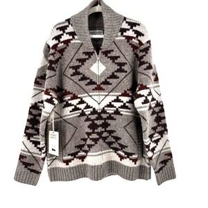 Cody James Carson Southwestern 100% Wool Cardigan Sweater Men's XL Landman NEW